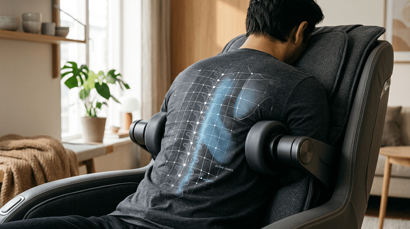 Body-scan in een massagestoel: wat detecteert de stoel echt en wanneer is het reclame?