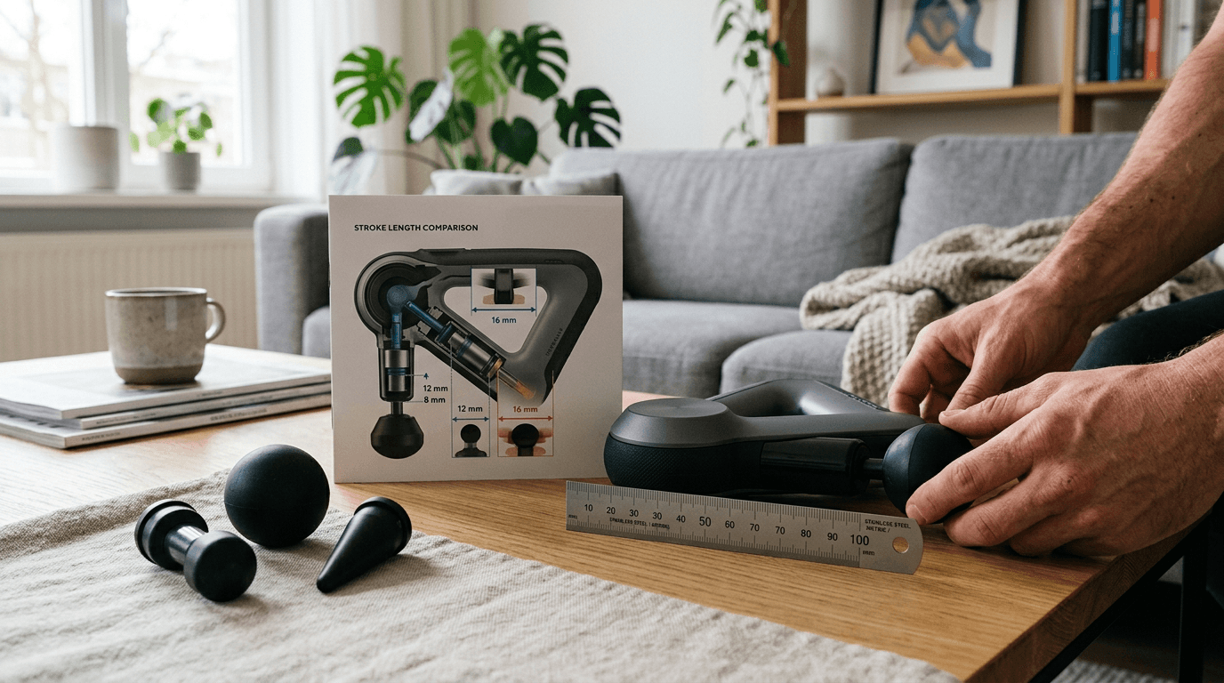 Massagepistool amplitude: waarom 16 mm niet 16 mm diep masseert