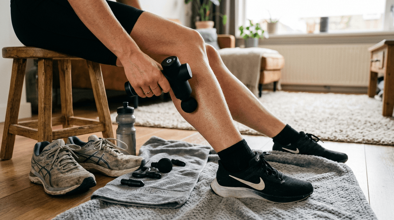 Massagepistool na sporten helpt tegen stijfheid, niet tegen alles