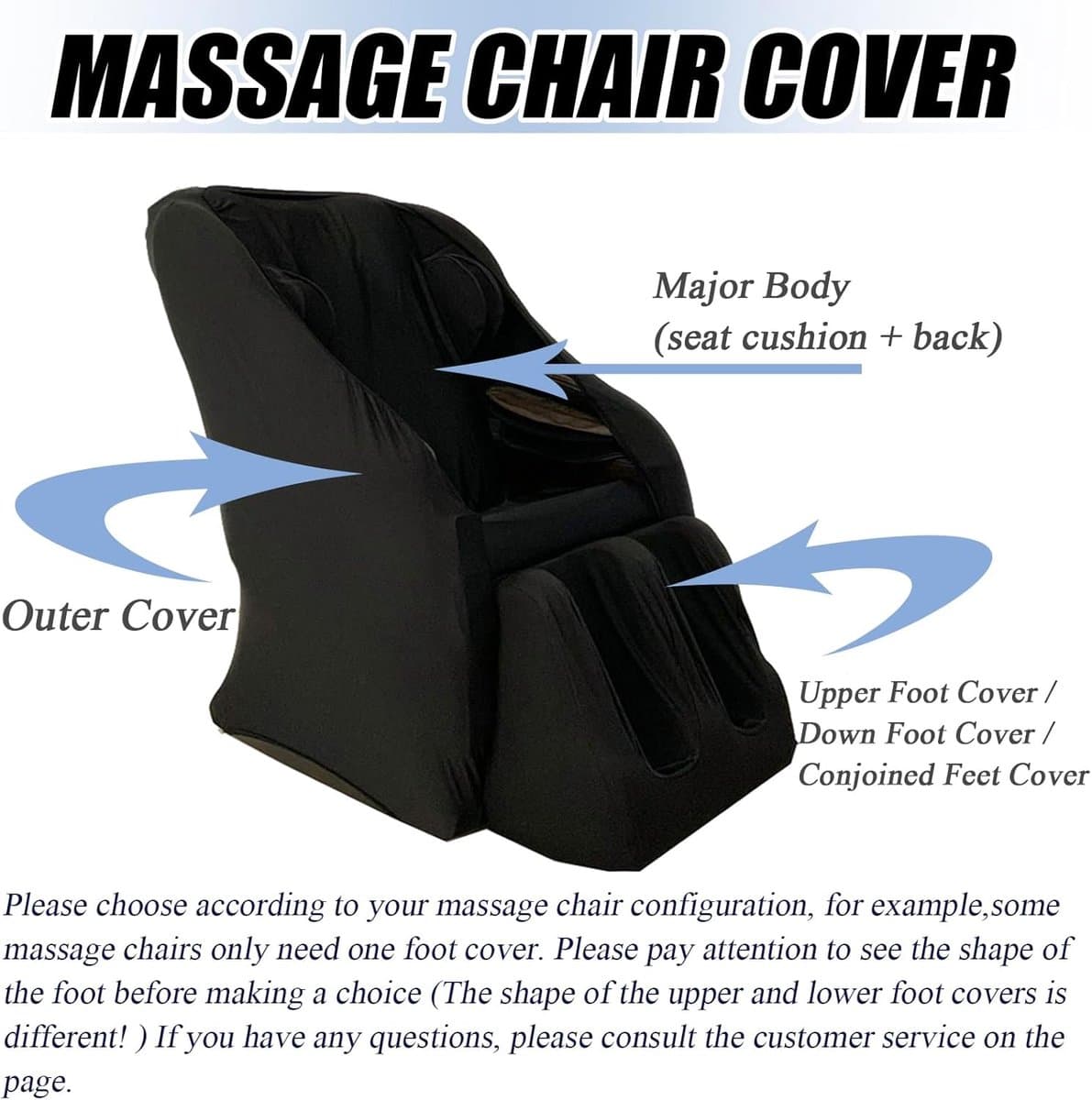 Stoelhoes Massagestoel - Beschermhoes Relaxfauteuil - Meubelbescherming Huis - Volledige Lichaamsdekking - Universele Pasvorm - Kleur 1 thumbnail 4