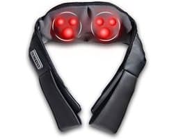 Massagekussen Shiatsu - Nekmassage apparaat - met Warmtefunctie - nek / schouders / rug - Zwart