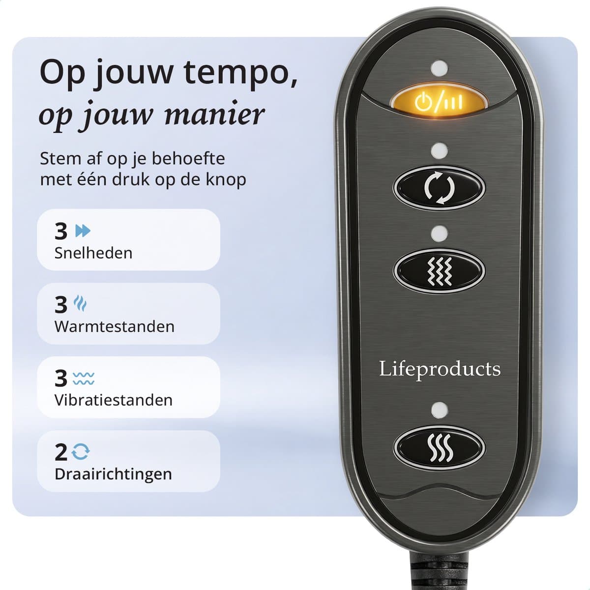 Lifeproducts Massagekussen voor Nek en Rug - Nekmassage Apparaat - Rugmassage - Shiatsu Nek Massage Apparaat met Warmtefunctie en Trilfunctie thumbnail 6