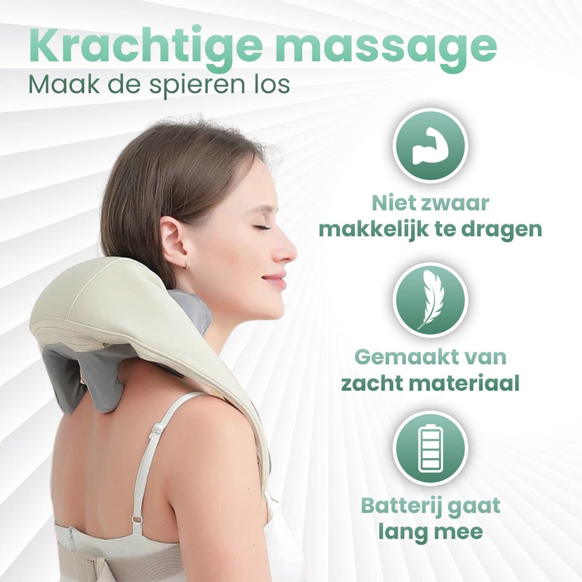 Nince Nekmassage Apparaat - Shiatsu Massagekussen - Massagekussen - Elektrisch Nekmassage Apparaat - Nek en Schouder - Infrarood thumbnail 7