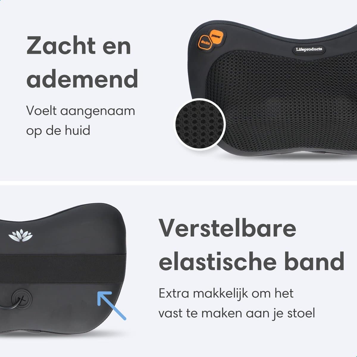 Lifeproducts Shiatsu Massagekussen Draadloos - Elektrisch Nekmassage Apparaat - Massage Apparaten - Nek en Schouder Massage Apparaat - Massageapparaten met Infrarood Verwarming thumbnail 8