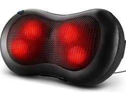 Auronic Shiatsu Massage kussen - Elektrisch Nek en Rug Massage Apparaat - Infrarood Warmte Functie - Nekmassage - Zwart
