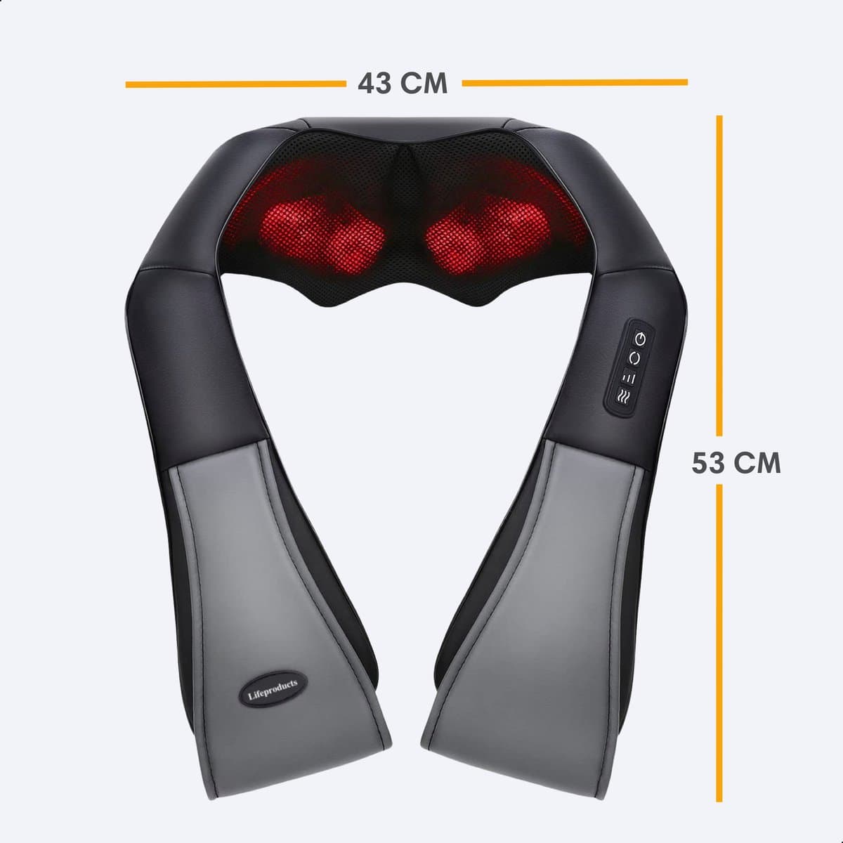 Lifeproducts Shiatsu Massagekussen Draadloos - Massage Apparaat voor Nek en Schouder - Elektrisch Nekmassage Apparaat - Massage Apparaten - Massageapparaten met Infrarood Verwarming - Met Carrybag thumbnail 4