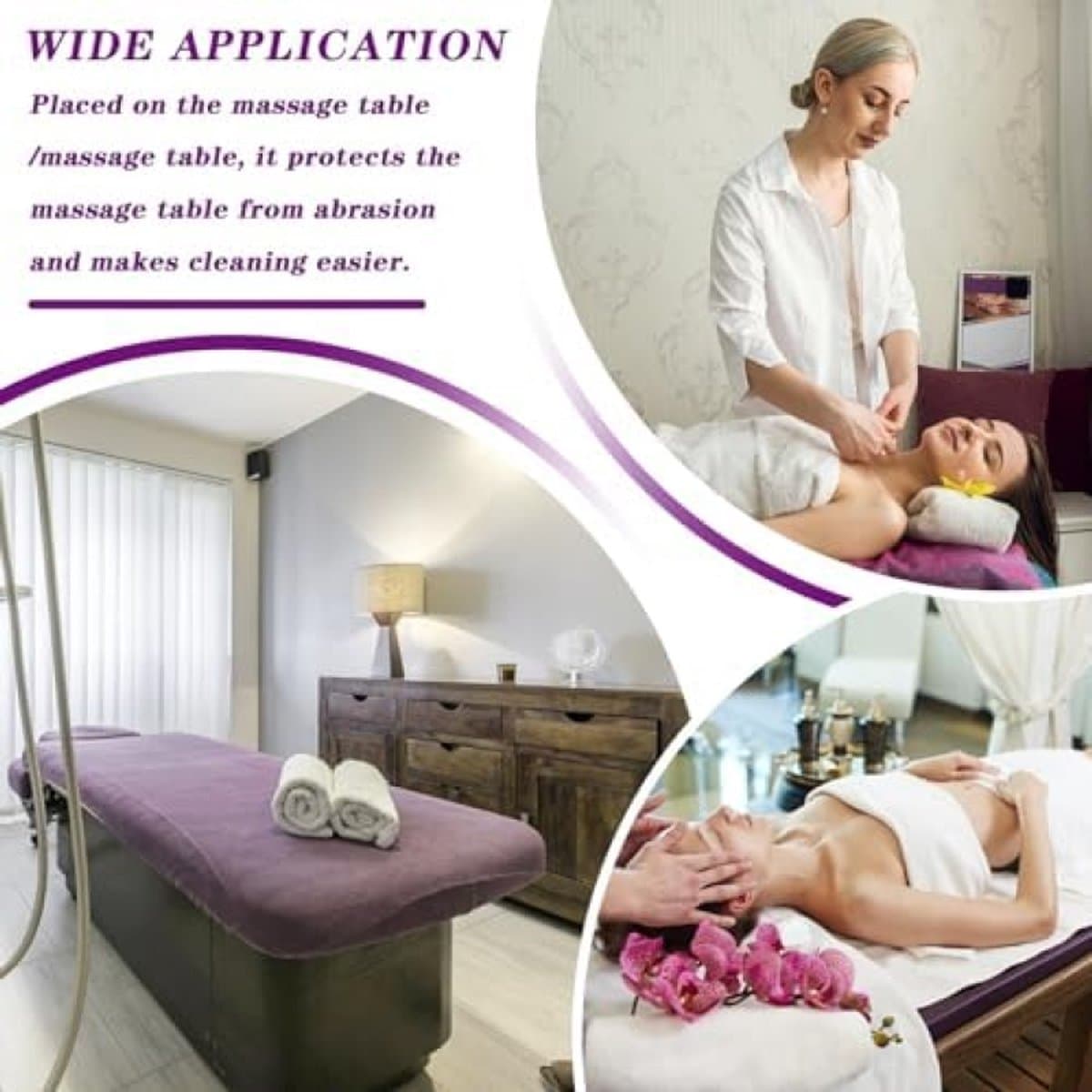 PromoHome Massagestoel Bekleding Set - 3-delige Microvezel Hoes voor Comfortabele Behandelingen thumbnail 2