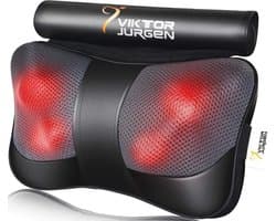 Snoerloze Nek- en Schoudermassager met Warmte - Ergonomisch Shiatsu Massage Kussen voor Ontspanning - afbeelding 1