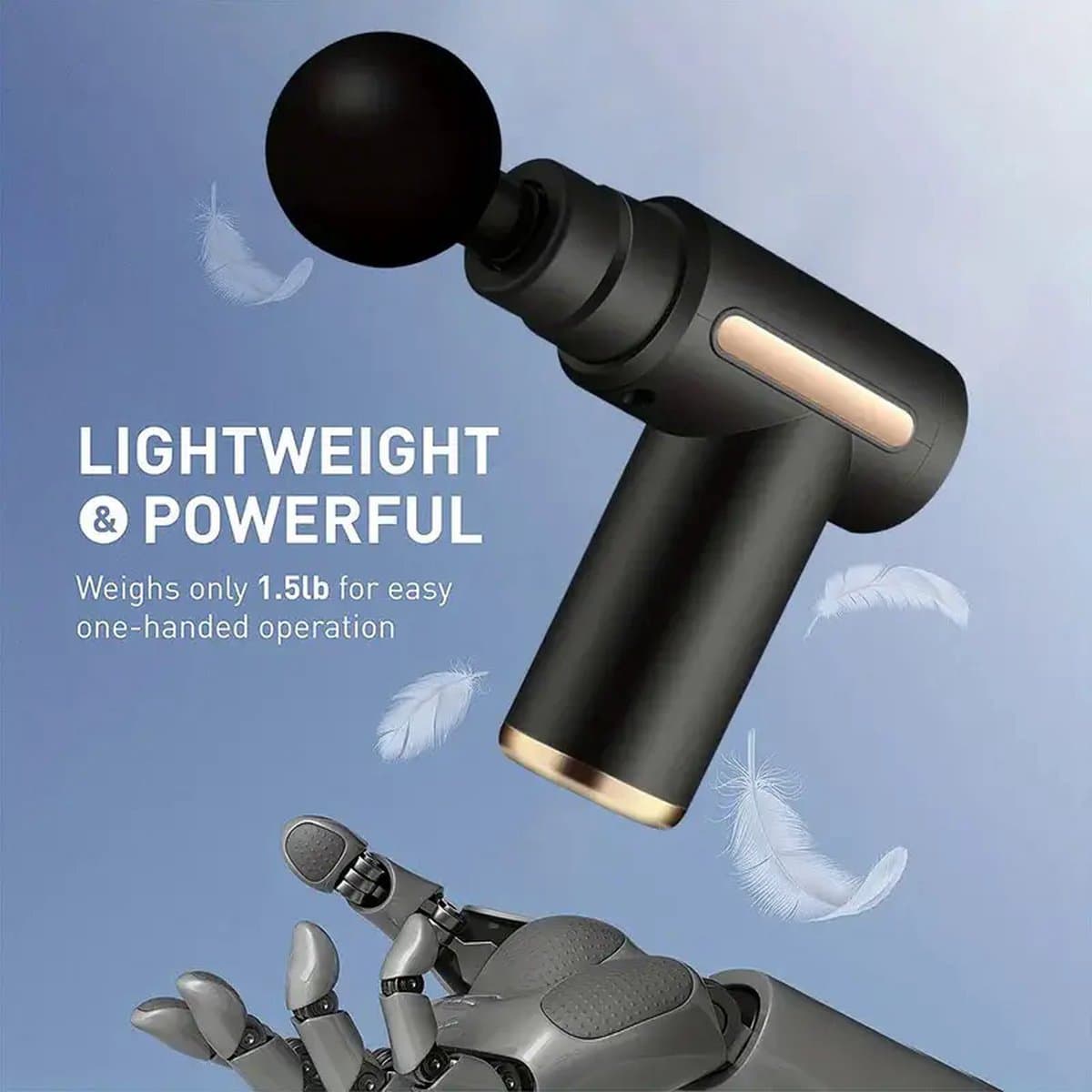 Waledano® 1 Stuk - Massage Gun - Massage Pistool - Sport en Relax Massage Apparaat - 6 Snelheden, 4 Massagekoppen - Inclusief Handeiding - Zwart thumbnail 5