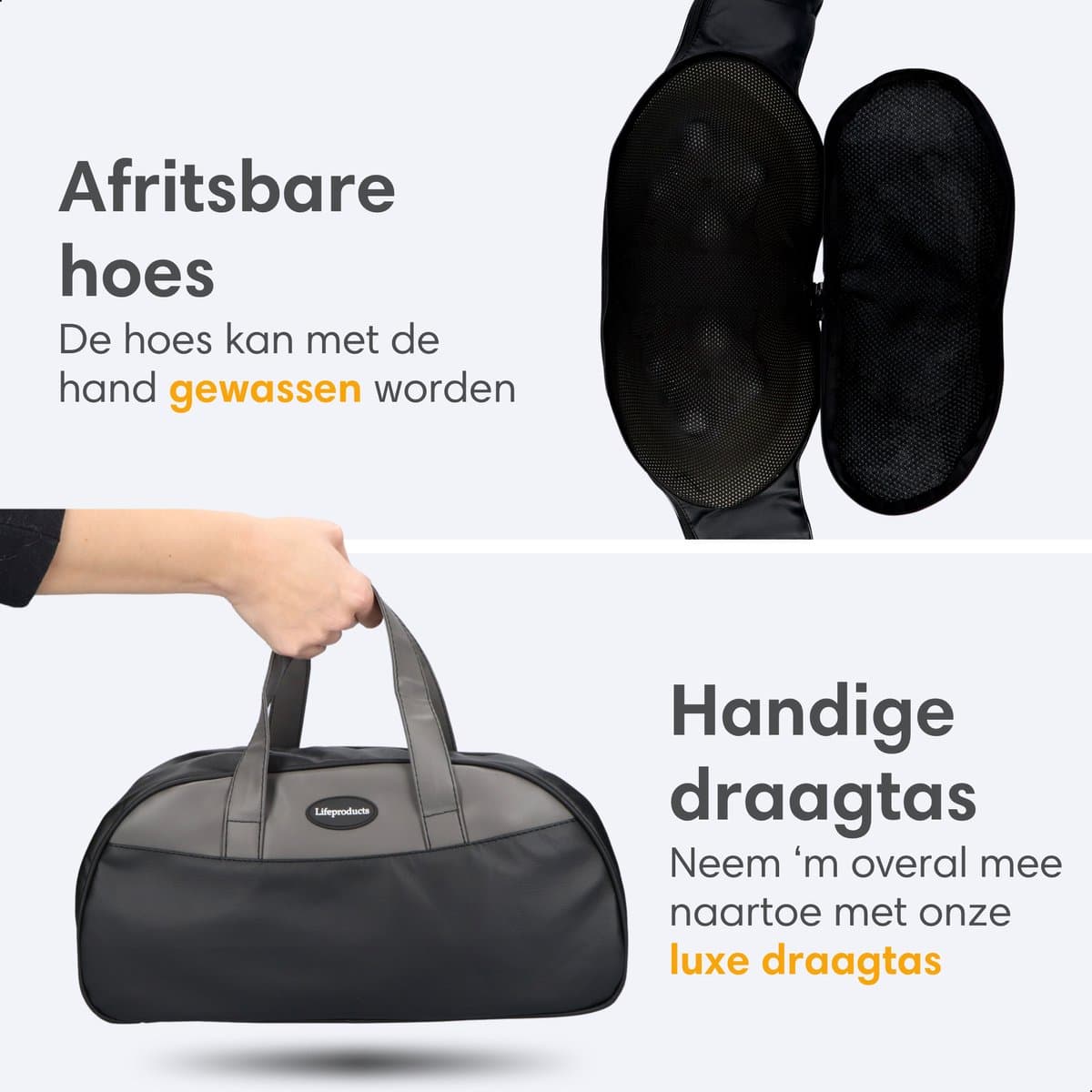 Lifeproducts Shiatsu Massagekussen Draadloos - Massage Apparaat voor Nek en Schouder - Elektrisch Nekmassage Apparaat - Massage Apparaten - Massageapparaten met Infrarood Verwarming - Met Carrybag thumbnail 12