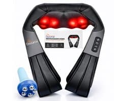 Dsource Nekmassage Apparaat - Draadloos Massagekussen Nek - Rugmassage Apparaten - Massageapparaten Rug - Schouder Massage - Shiatsu Massageapparaat - Kussen - Massager - Masage - 120 Minuten Draadloos Gebruik- Krachtige Batterij