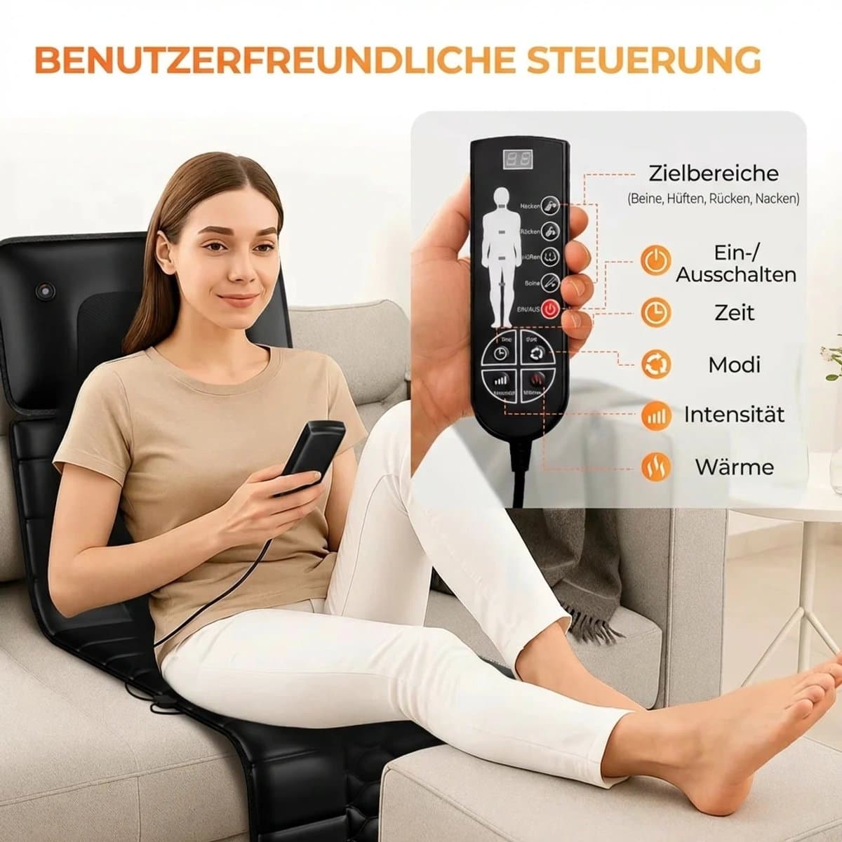 CYRO - Massagemat - Massagematras - Massage Matras met Warmte - Hele Lichaam - Verlichting Weefselpijn - Stimulatiekussen - Zwart thumbnail 7