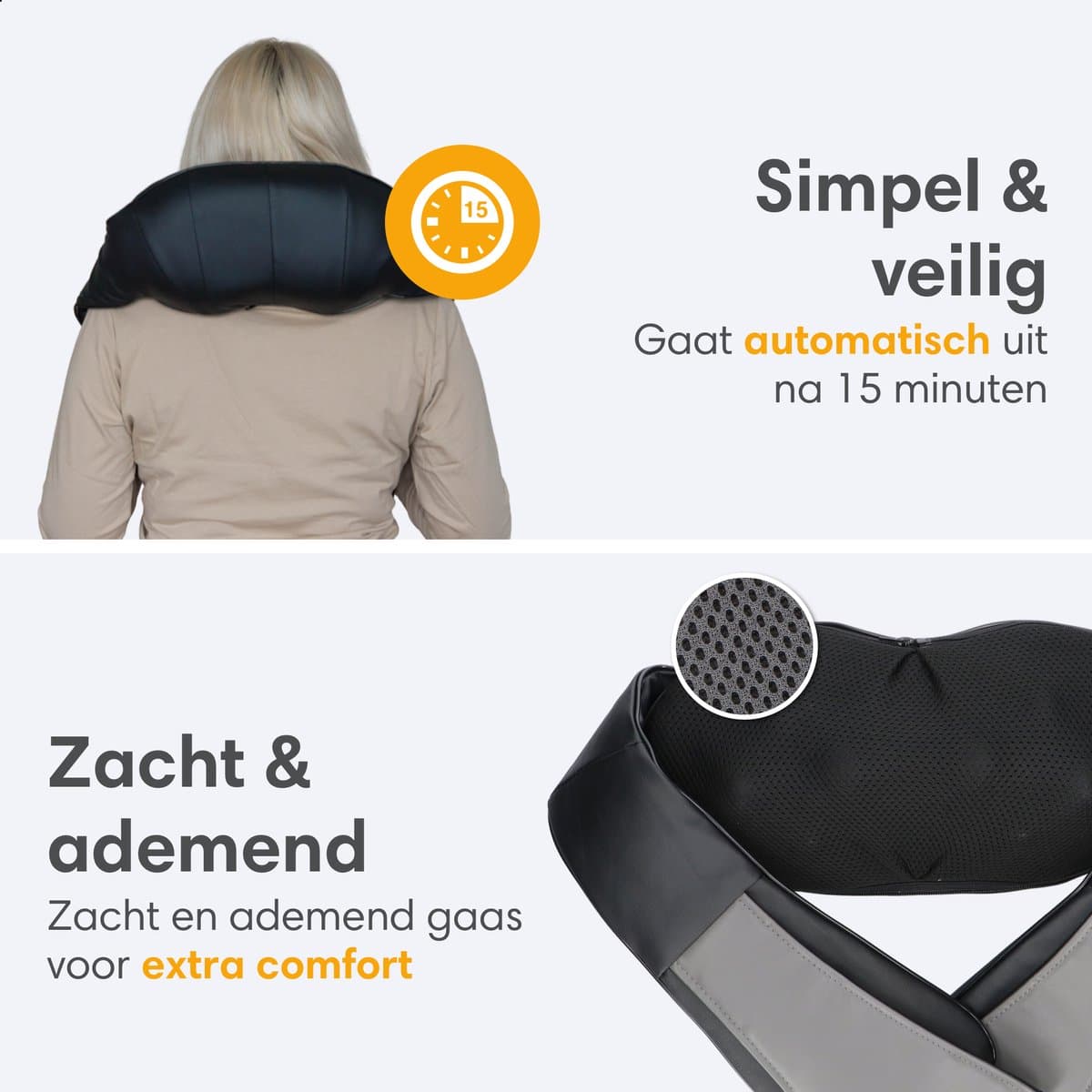 Lifeproducts Shiatsu Massagekussen Draadloos - Massage Apparaat voor Nek en Schouder - Elektrisch Nekmassage Apparaat - Massage Apparaten - Massageapparaten met Infrarood Verwarming - Met Carrybag thumbnail 5