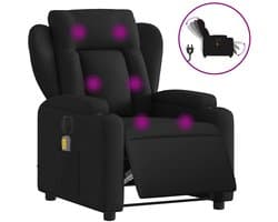 vidaXL - Massagestoel - elektrisch - verstelbaar - stof - zwart