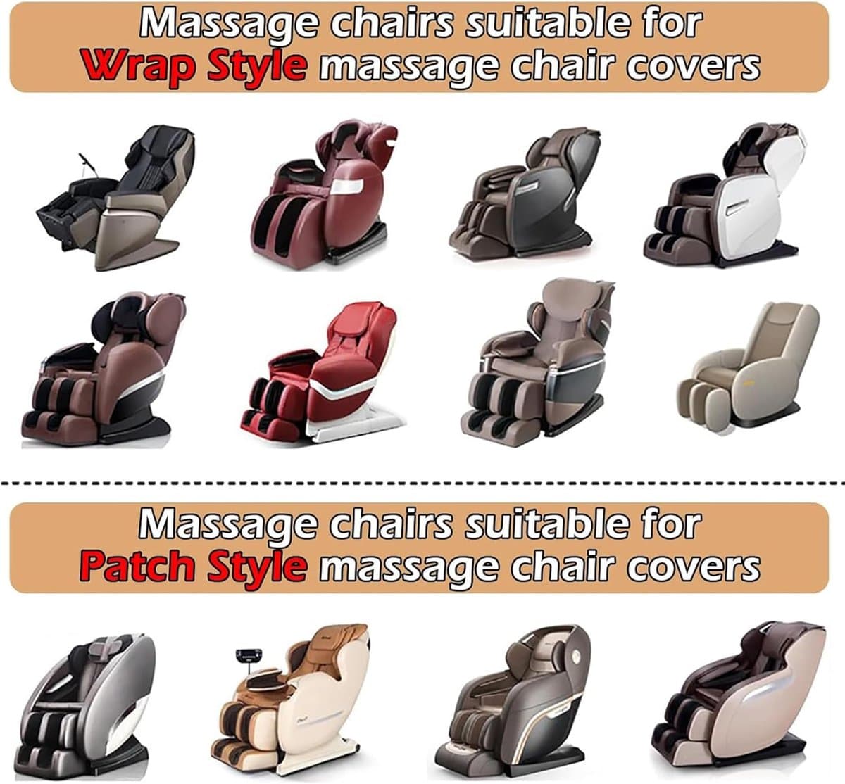 Stoelhoes Massagestoel - Beschermhoes Relaxfauteuil - Meubelbescherming Huis - Volledige Lichaamsdekking - Universele Pasvorm - Kleur 1 thumbnail 6