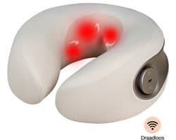 Home Vibes® Nekmassage Apparaat – Massage Nekkussen – Massage Apparaat – Memory Foam – Moederdag Cadeau - Draadloos - Reiskussen - 3 Massage Standen – 2 Hitte Niveaus - Licht Apricot