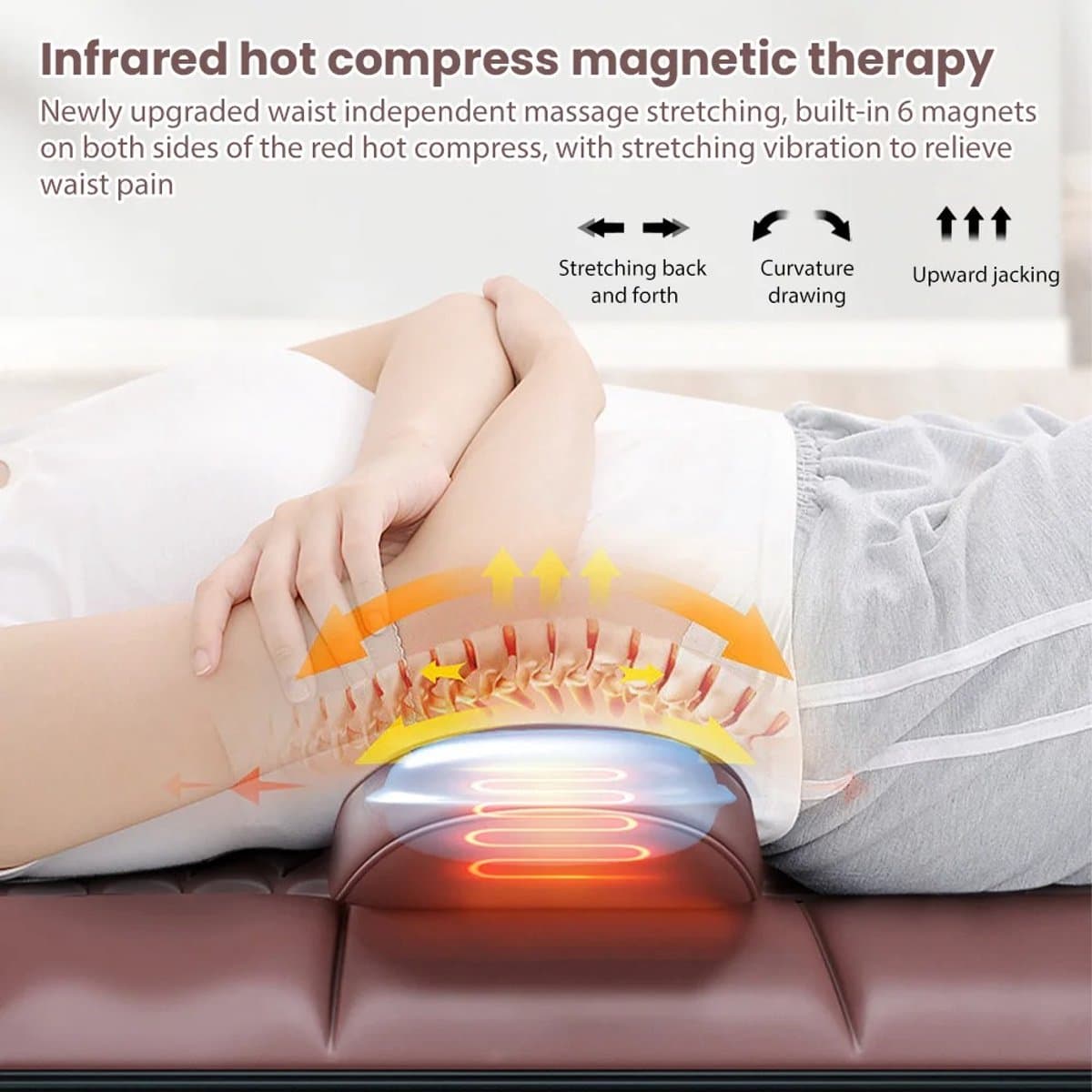 CINK Relax® Massage Matras met Verwarming – Full Body Massage Mat – Shiatsu & Vibratie Massage – Voor Rug, Nek & Benen – Met Afstandsbediening thumbnail 4