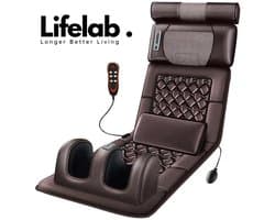 Massagemat Full Body – Shiatsu & Vibratie – Verwarmde Massage Mat voor Rug, Nek, Schouders & Benen – 9 Standen – Timer – Ontspanning & Spierherstel Thuis