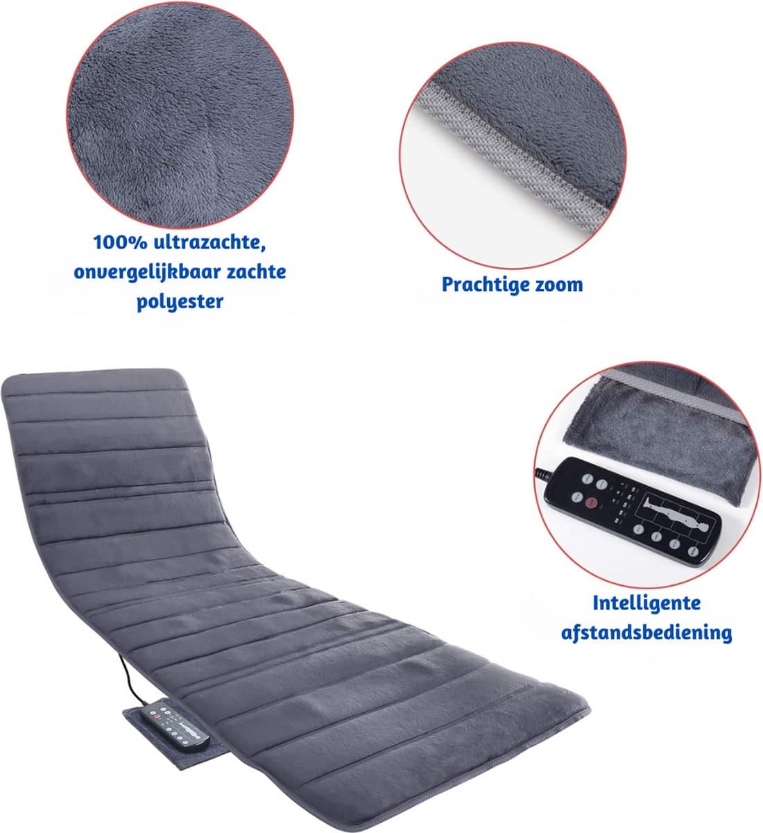 Massagematras - Massage matras met warmte - Massage matras - Massage mat - Volledig lichaam - Vibratie thumbnail 4