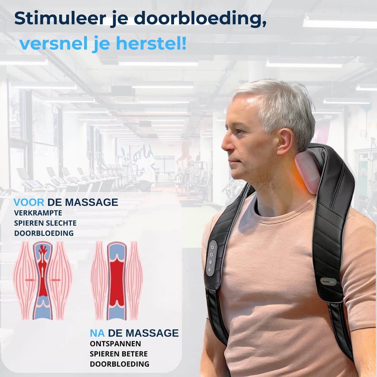 Health Bay® Human Feel - Nekmassage Apparaat - Massage Apparaat voor Nek en Schouder - Shiatsu Massagekussen Draadloos - Jouw Persoonlijke Masseur voor Thuis thumbnail 3