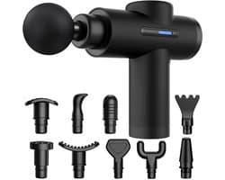 Squago Massage Gun professioneel - 32 standen - 10 opzetstukken - Compact massage Apparaat - Massage Pistool - Massagegun
