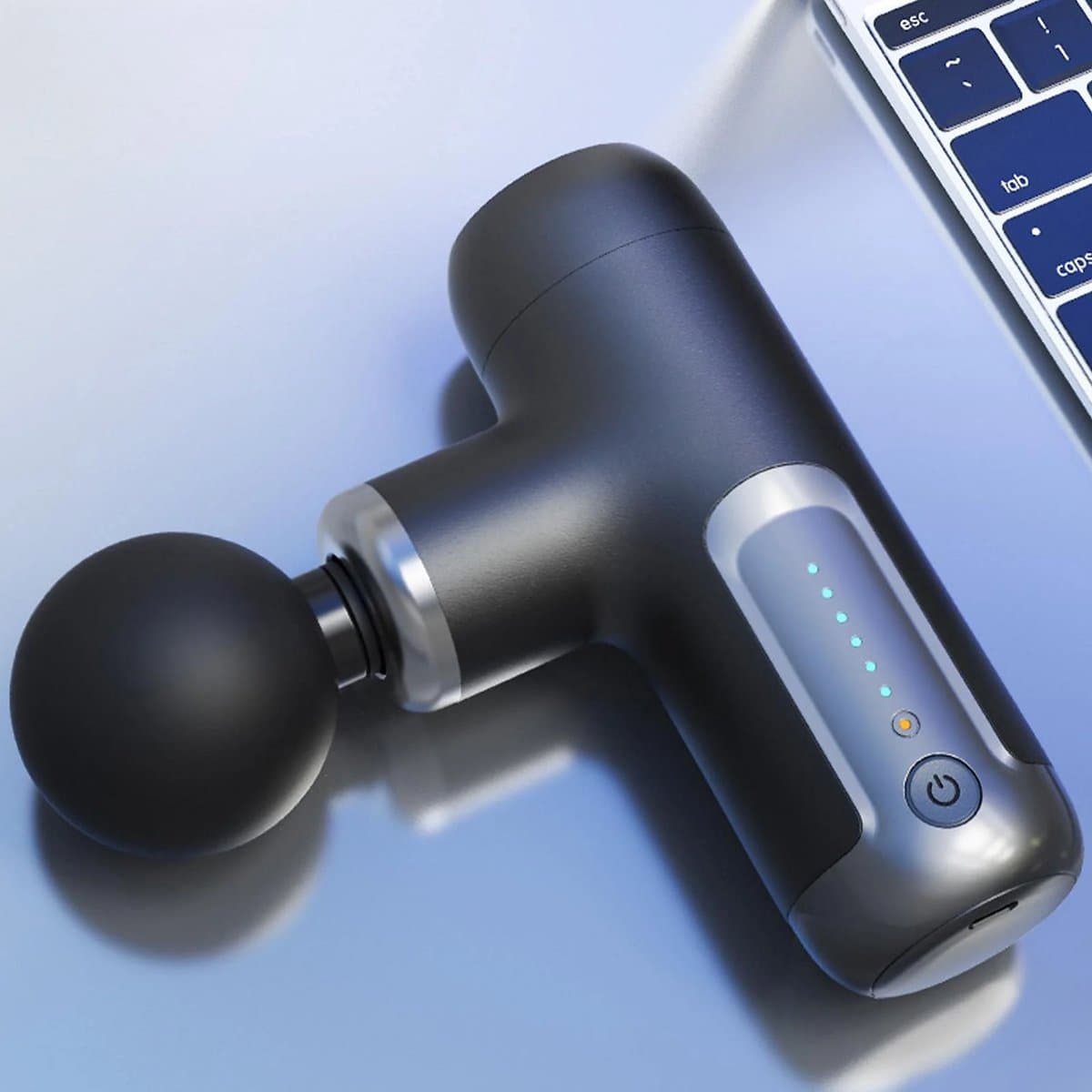 Namajunas - Massage gun - Spiermassager - Uitgerust met 4 massagekoppen - 6 intensiteitsniveaus - Zwart - Massage pistool - Opbergcase - Krachtig en Draadloos Sport en Relax Massage Apparaat - Draadloos thumbnail 3