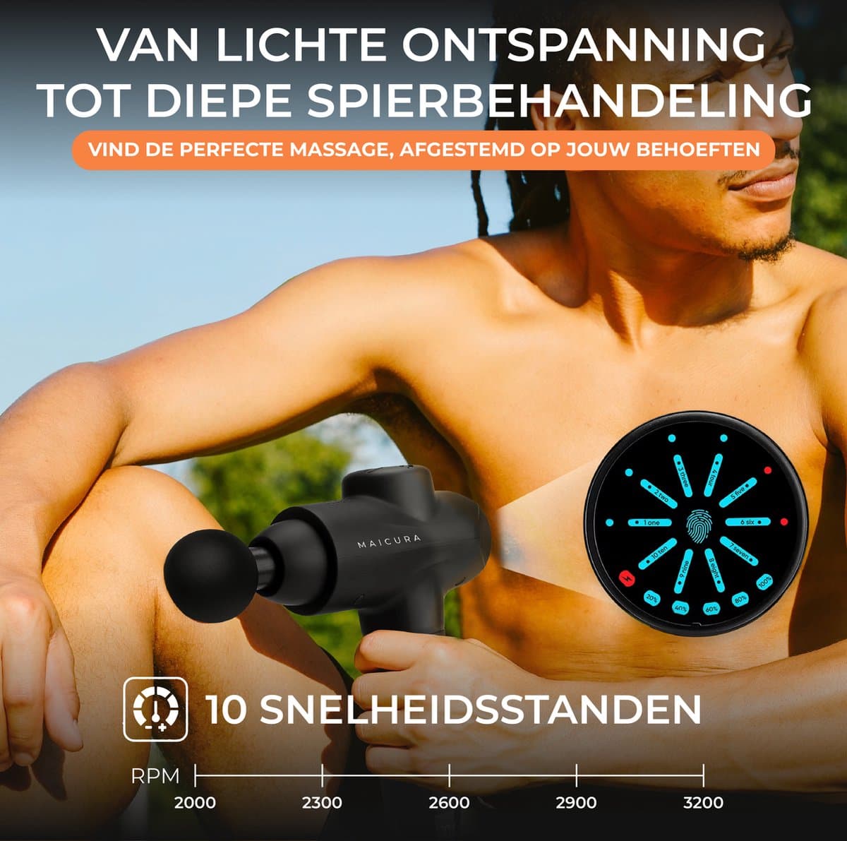 Maicura PRO SE - Massage Gun - Professioneel - Massage Apparaat - Massage Pistool - 10 massagekoppen thumbnail 9