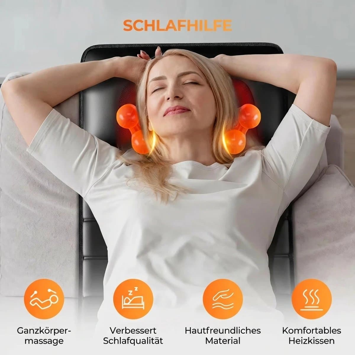 CYRO - Massagemat - Massagematras - Massage Matras met Warmte - Hele Lichaam - Verlichting Weefselpijn - Stimulatiekussen - Zwart thumbnail 2