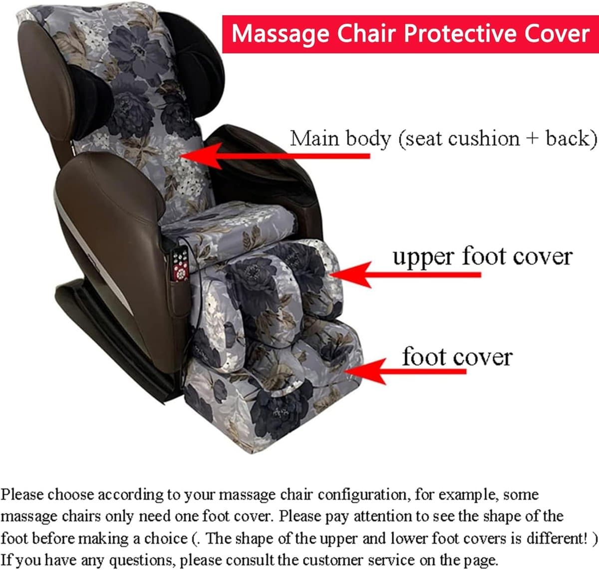 Massage Stoelhoes - Beschermhoes Stoel - Meubels Beschermen - Wasbaar Materiaal - Universeel Model - Zwart thumbnail 5