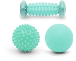 Recovery Riches Voetmassage Roller + GRATIS Massageballen - Voetreflexologie - Plantar Fasciitis - Voetroller - Massagebal - Massageroller - Triggerpoint Bal - Voetmassage Apparaat - Foot Roller - Feet Massage Muscle Fascia Release Ball - afbeelding 1