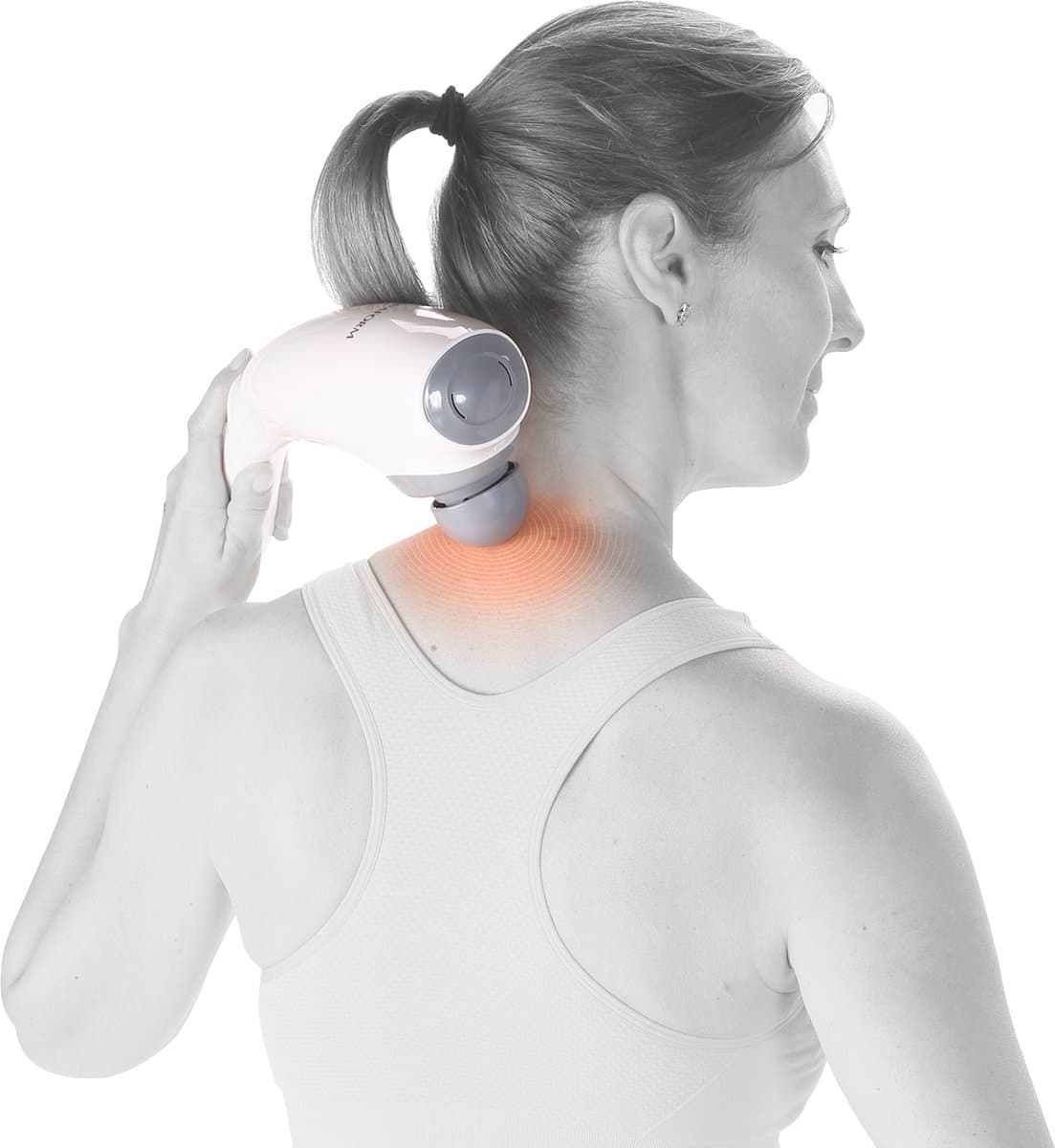 Lanaform - Body Tapping - Massage Apparaat - Massage Gun - Massage Pistool - Sport En Relax Massage - Ontspannende Vibrerende Massage - 3 Massagehulpstukken - 2 Intensiteitsniveaus - Voor Het Hele Lichaam thumbnail 3