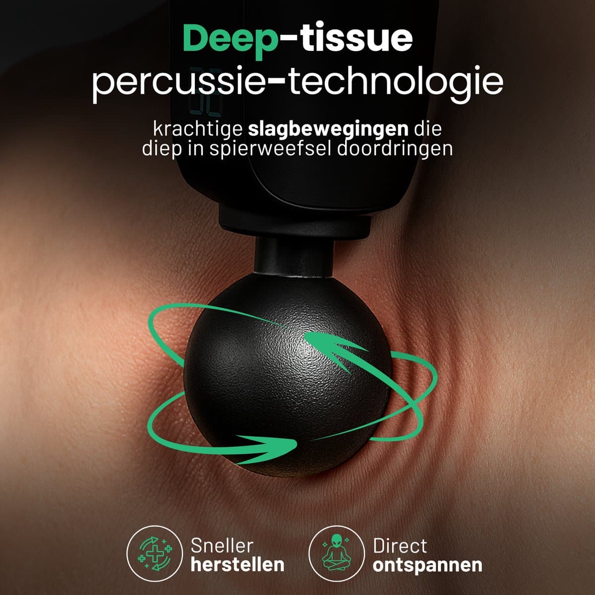 AlienComfort™ Massagegun Kepler-22b - Inclusief 6 Massagekoppen - Met Opbergkoffer - Borstelloze motor - Massage gun - Massage Pistool - Massage thumbnail 3