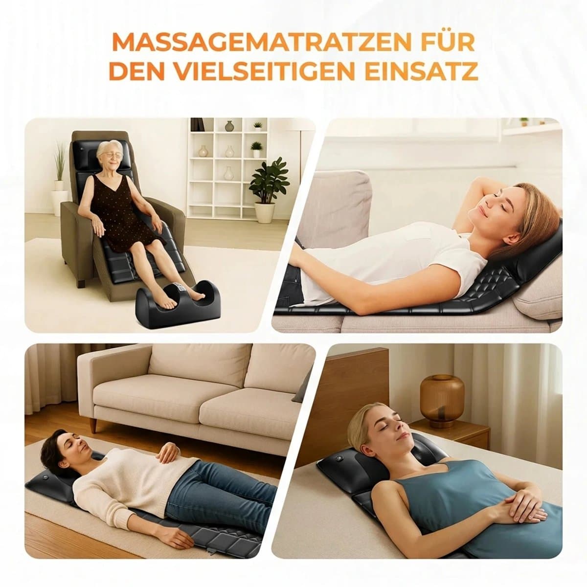 CYRO - Massagemat - Massagematras - Massage Matras met Warmte - Hele Lichaam - Verlichting Weefselpijn - Stimulatiekussen - Zwart thumbnail 6