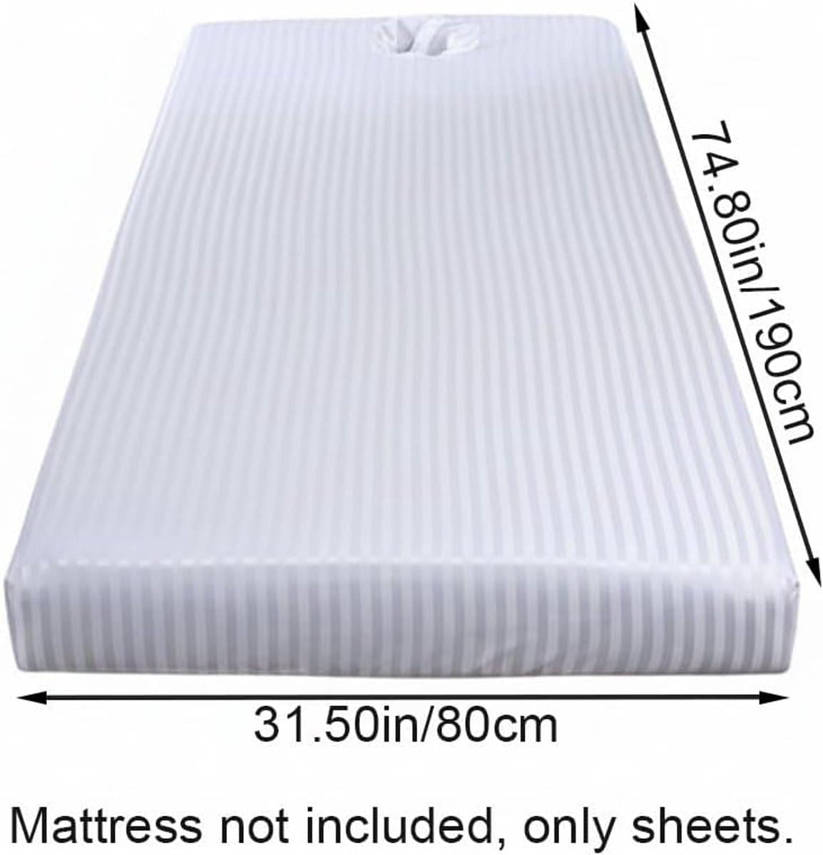Hoes voor massagestoel - Massagebed overtrek - Wellness en spa - Anti-slip oppervlak - 80 x 190 cm - Zoals afgebeeld thumbnail 6