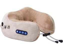 Nek Kussen Massage – Rollende Bal– 3 Modi– Kneedmassage – Meerdere Massage Standen – Zacht en Comfortabel – Voor Thuis en Kantoor– U-vorm Massagekussen voor Thuis & Kantoor - afbeelding 1