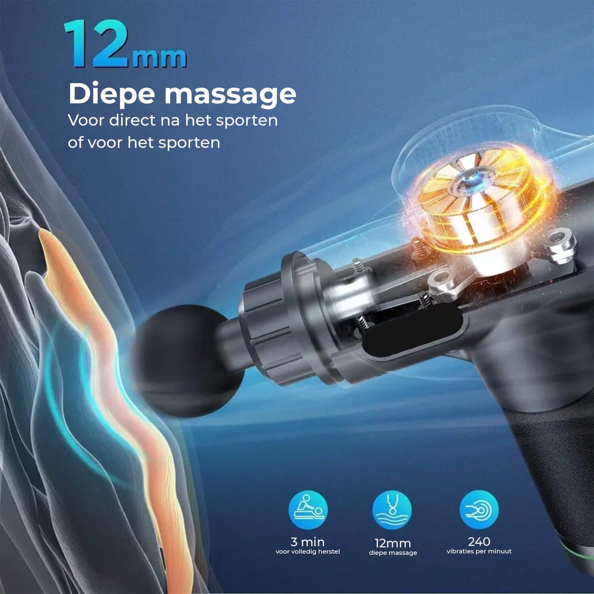 Ryce® Massage Gun - Professioneel - Pistool - Apparaat thumbnail 4