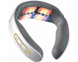 Nekmassageapparaat met Warmte – 11-in-1 Elektrisch Massageapparaat, 6 Modi & 9 Intensiteitsniveaus 1 stuks (Wit)