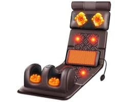 CINK Relax® Massage Matras met Verwarming – Full Body Massage Mat – Shiatsu & Vibratie Massage – Voor Rug, Nek & Benen – Met Afstandsbediening