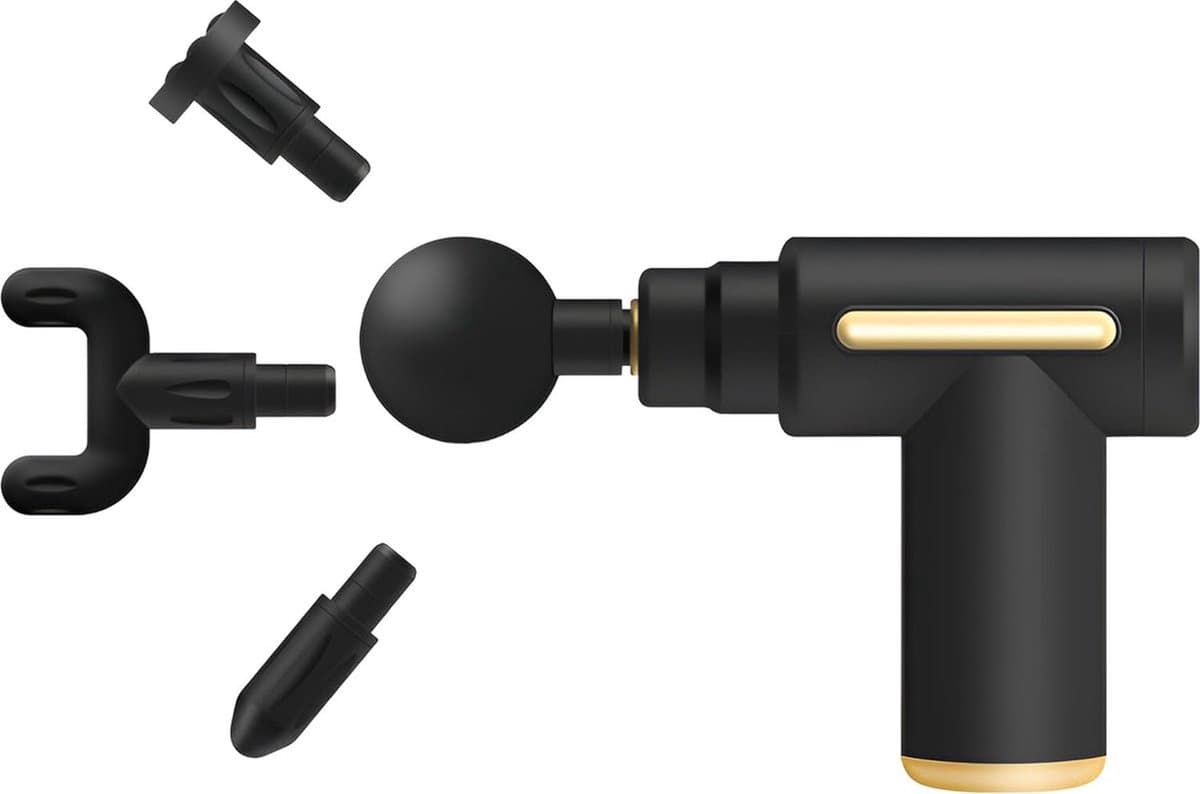 Waledano® 1 Stuk - Massage Gun - Massage Pistool - Sport en Relax Massage Apparaat - 6 Snelheden, 4 Massagekoppen - Inclusief Handeiding - Zwart - afbeelding 1