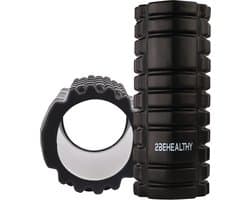 2BEHEALTHY Foam Roller Massage - 33 cm - Medium Hardheid - Foamrollers - Foamrol - Massage Roller - Massageroller - Spier Roller - Yoga - Zwart - afbeelding 1